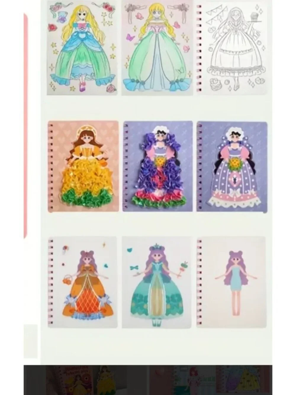 Fashion Design Drawing Book With Fabric Pieces Kids Creative Activity Set Sealed